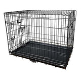 30inch Collapsible Pet Dog Cage Wire Metal Crate Kennel Portable Puppy Cat Rabbi