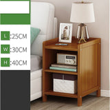 Bamboo Bedside Table Nightstand Storage Bedroom Sofa Side Stand - Dark Wood