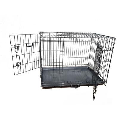 30inch Collapsible Pet Dog Cage Wire Metal Crate Kennel Portable Puppy Cat Rabbi