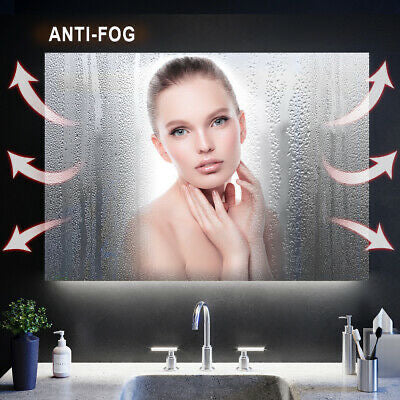 Bathroom LED Mirror Wall Mounted Mirror Illuminated Anti-foggi 1200x800mm