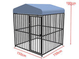 Large Heavy Duty Dog Cage Kennel Metal Hutch Pet Crate 180cm High