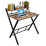 Folding Free Installation Desk Wooden Home Office Computer Desk Side Table