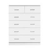 Tallboy 6 Chest of Drawers Dresser Table Storage Cabinet Bedroom White