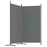 2-Panel Room Divider Anthracite 175x180 cm Fabric