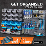 Wall-Mounted Storage Bin Rack Tool Box Garage Unit Shelving Organiser