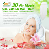 Full Body Bath Pillow Mat Home Spa Bathtub Pillow Back&Neck Support Suction Cups