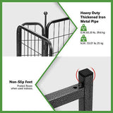 16 Panels Metal Dog Playpen With Doors Foldable Pet Fence Exercise Pen