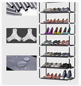 9-Tier Stackable Shoe Rack, Portable Shoes Storage Holder