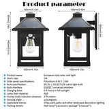 2 PACK Solar Wall Lights Outdoor Motion Sensor Porch Lantern Lamp Warm White