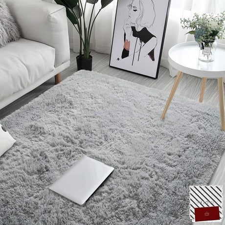 Large (160cmx120cm) Grey Soft Fluffy Modern Shag Area Rugs