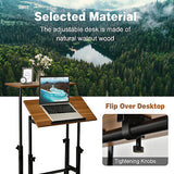 Standing Desk Mobile 2-Tier Adjustable Laptop Computer Table Sit Stand