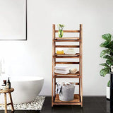 Rustic Ladder Shelf Wooden Bookshelf Plant Stand Standing Organizer Kitchen Home