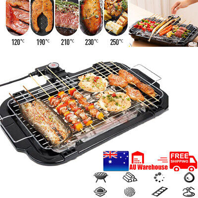 Charcoal BBQ Grill Hibachi Barbecue Portable Camping Picnic Smoker Rack AU