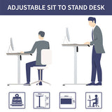 Electric Standing Desk Motorised Computer Desk Height Adjustable Sit Stand Table