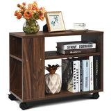 Beside Table Rolling Sofa Side End Table Nightstand Industrial w/ Wheels