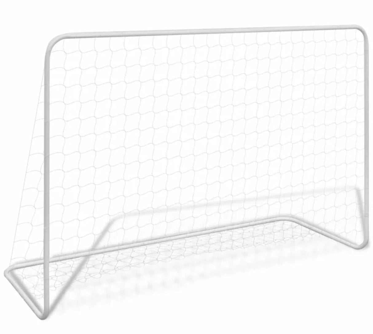 Football Goal with Net 182x61x122  Steel White