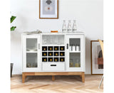 Wood Wine Storage Cabinet Sideboard Console Buffet Server w/ Wine Rack & Drawer