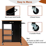 Mobile Kitchen Island Cart Serving Utility Trolley Drawer Shelf Towel Rack