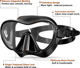 Snorkel Mask, 100% Food-Grade Silicone Full Dry Top Snorkel Set Anti-Fog Tempered Glass Scuba Mask, Professional Snorkeling Gear for Adults