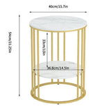 Premium Marble Sofa Side Table Corner Coffee Table End Table Bedside Table Gold