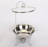 6L Stainless Steel Hotpot Chafing Dish Alcohol Stove Heater Buffet Food Warmer