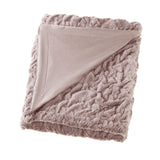 Comfort Spaces Ruched Faux Fur Plush 3 Piece Throw Blanket Set