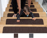 Non-Slip Carpet Stair Treads, Set of 15, Rug Non-Skid Runner for Grip and Beauty. Safety Slip Resistant for Kids, Elders, and Dogs. 20cm x 75cm, Brown/Gray, Pre Applied Adhesive