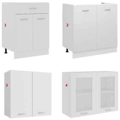 4 Piece Kitchen Cabinet Set White Engineered Wood EASY 151