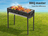 Charcoal BBQ Grill Portable Outdoor Barbecue Set Camping Picnic Smoker