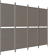 4-Panel Room Divider Living Room Bedroom Partition Privacy Protection Screen Room Separator Folding Dressing Wall Anthracite Fabric