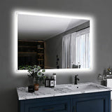 LED Bathroom Lighted Mirror Dimmable Frameless Vanity Makeup Touch Bluetooth