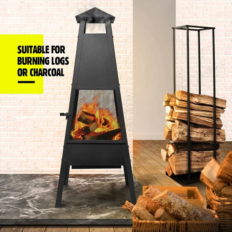 Chimney Fire Pit Patio Heater Outdoor Camping Portable Fireplace Cover