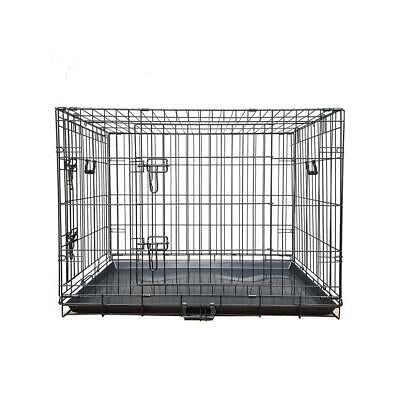 30inch Collapsible Pet Dog Cage Wire Metal Crate Kennel Portable Puppy Cat Rabbi