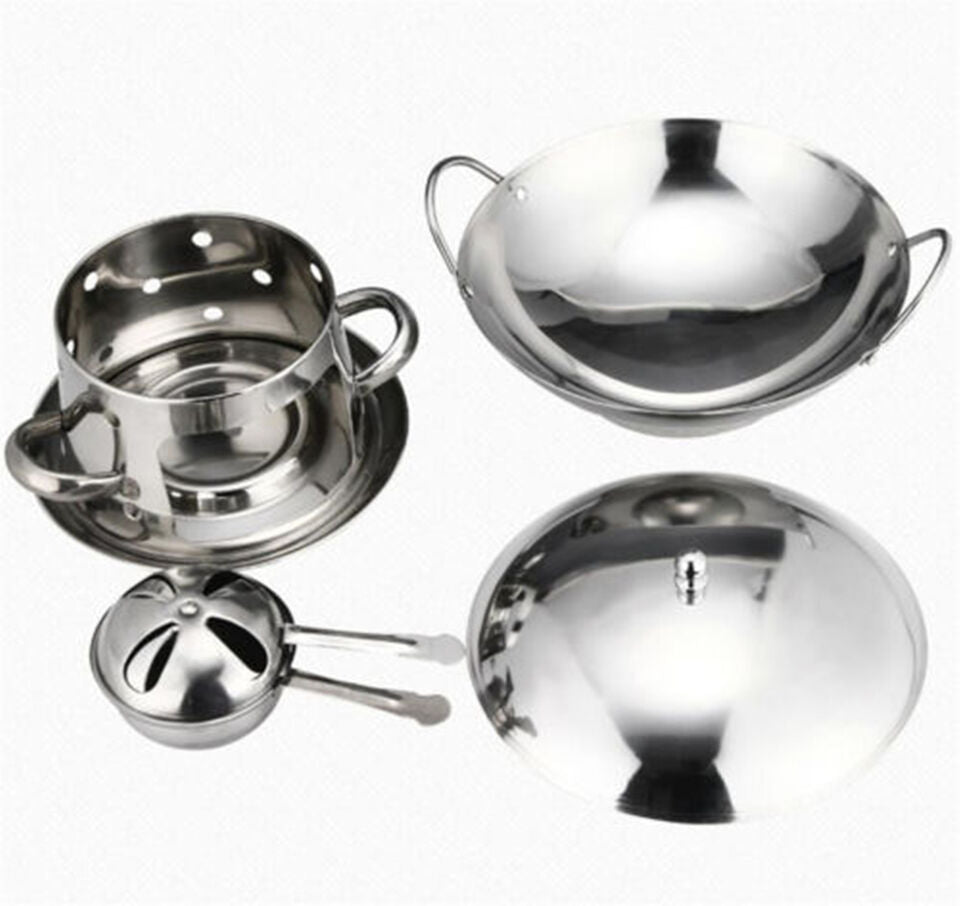 2X Chafing Dish Stainless Steel Buffet Hotpot Food Heater Warmer With Round Lid