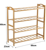 Bamboo Shoe Rack Storage Organizer