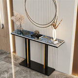 Blue Galaxy Marble Console Table Long Narrow Couch Table Hallway Display Stand