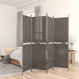 4-Panel Room Divider Living Room Bedroom Partition Privacy Protection Screen Room Separator Folding Dressing Wall Anthracite Fabric