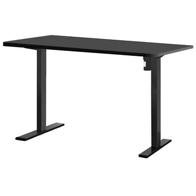 Electric Standing Desk Motorised Sit Stand Computer Table Black 140cm