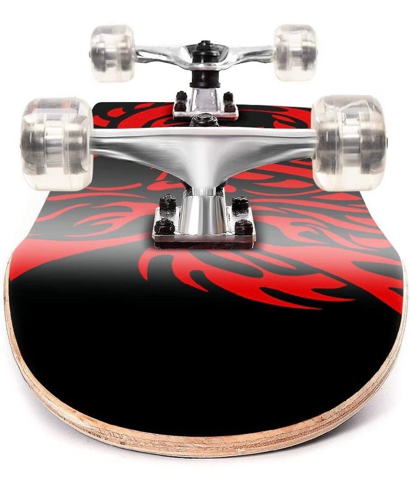 ChromeWheels 31 inch Skateboard Complete Longboard Double Kick Skate Board Cruiser 8 Layer Maple Deck for Extreme Sports and Outdoors