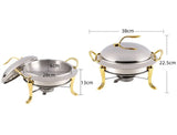 Chafing Dish Buffet Pan Bain Marie Stainless Steel Alcohol Stove Food Warmer