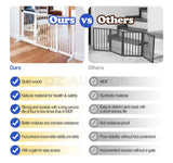 Pet Puppy Gate Dog Fence Safety Guard Indoor Wooden Playpen Foldable