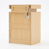 2x Bedside Tables 3 Drawers RGB LED Cabinet Nightstand OAK