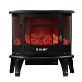 Electric Fireplace Freestanding Stove Heater LED Flame Effect 1800W