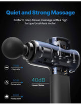 Muscle Massage Gun, Powerful and Quiet Massage Gun Deep Tissue Percussion Massager Gun for Athletes, Electric Back Massagers, Handheld Portable Body Massager Gun Ideal Gifts