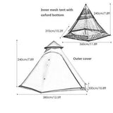 Portable Waterproof Double Layers Indian Teepee Tent Camping Tipi Tent