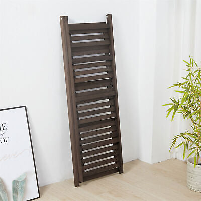 Rustic Ladder Shelf Wooden Bookshelf Plant Stand Standing Organizer Kitchen Home