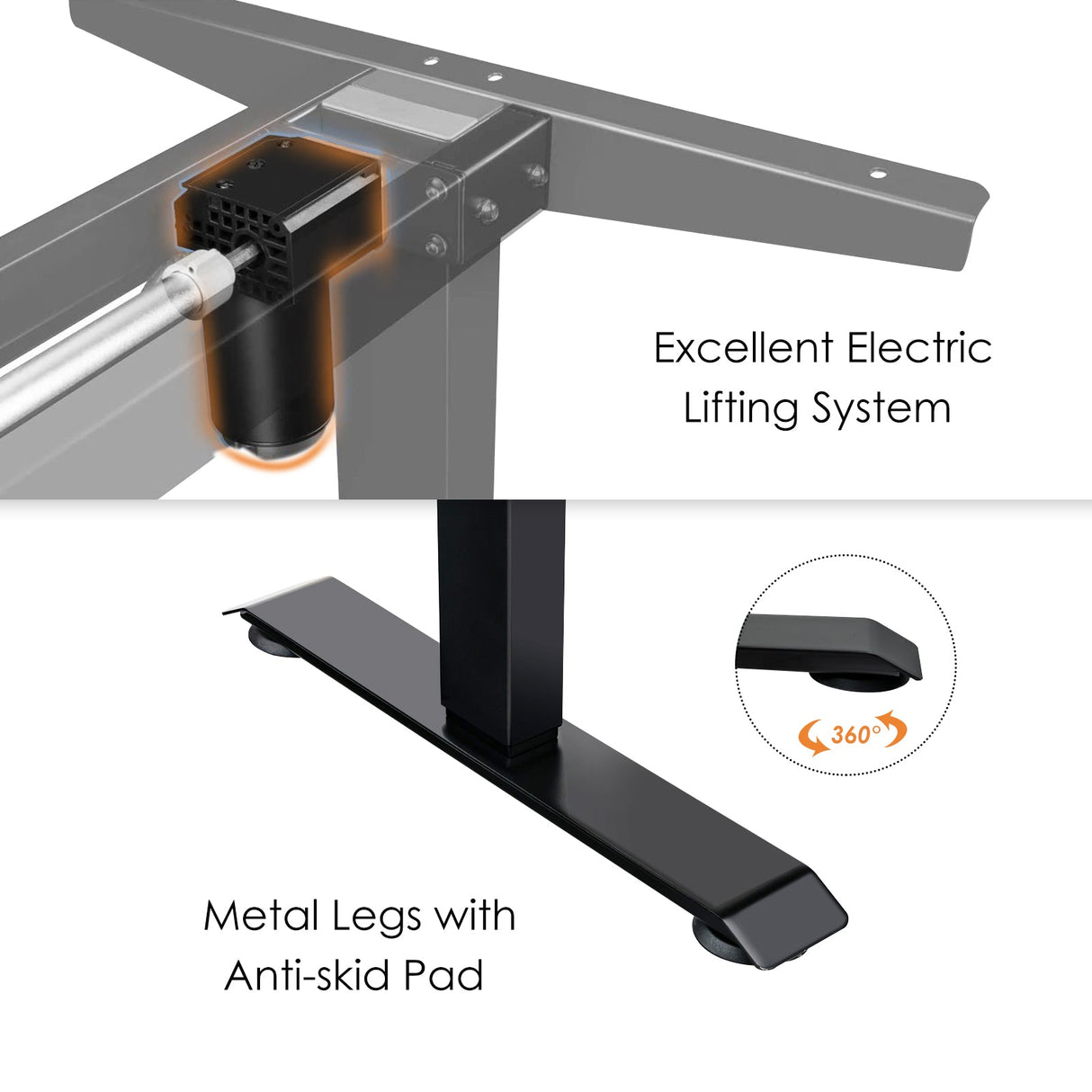 Standing Desk Electric Motorised Computer Desk Height Adjustable Sit Stand Table