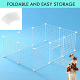 10 Panel Pet Dog Playpen Puppy Exercise Cage Enclosure Fence Metal Play Pen White