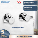 Brass Shower Mixer Taps Chrome Bathroom Wall Mounted 1/4 Turn Twin Tap