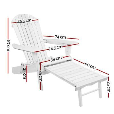 Outdoor Chairs Patio Furniture Wooden Sun Lounge Beach Garden Adirondack